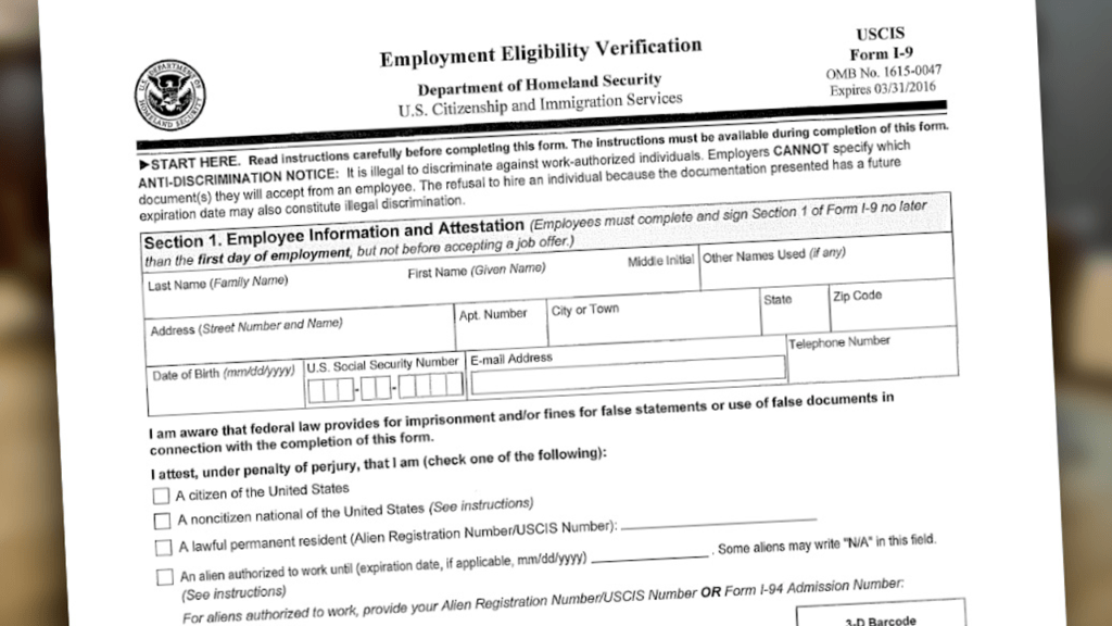 New I-9 Form for 2020